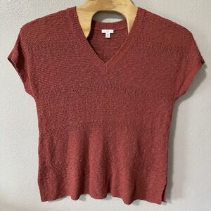 J.‎ Jill Size XL Petite Short Sleeve Top Pullover Open Knit Sweater Beach Boho